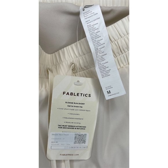 NWT Fabletics Women's Medium Sloane Run Shorts Athletic Concrete Silk Pockets - Picture 5 of 5